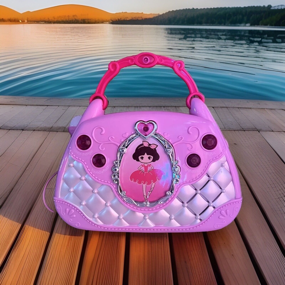Conomus Microphone Karaoke Machine Kids OS Pink Ballerina Purse Musical Toy